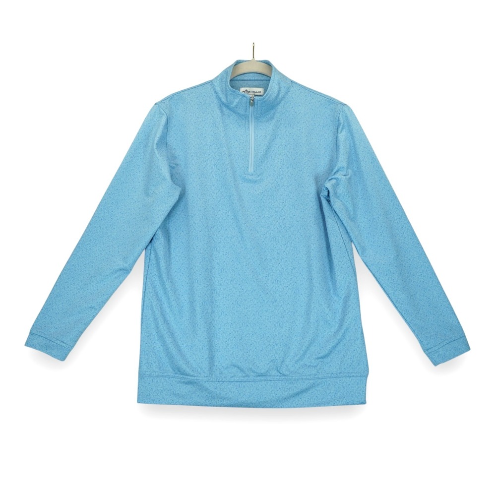 Peter Millar Quarter Zip Boys Young Large(11-12)‎ Golf All Over Print EUC